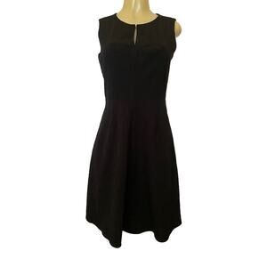 BOSS Hugo Boss Dress Damilia Black Sleeveless Virgin Wool Blend Keyhole …